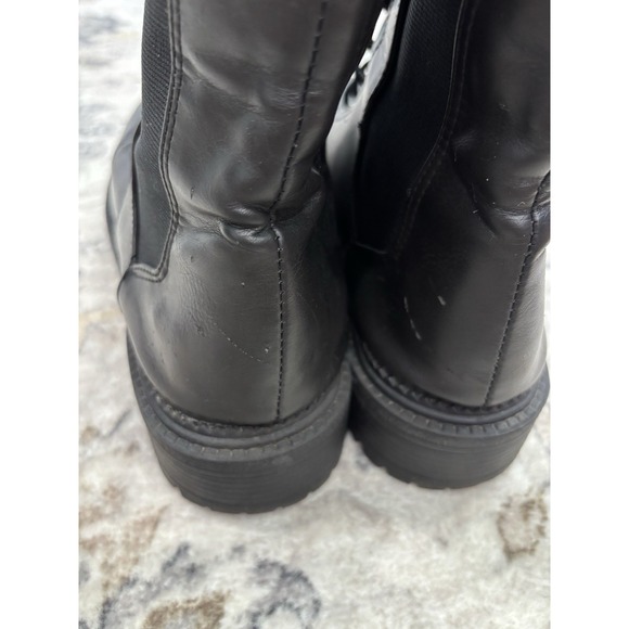 Rock & Candy Black Combat Boots Women's 9.5 Lace-Up Chunky Sole Grunge Goth - Picture 6 of 11